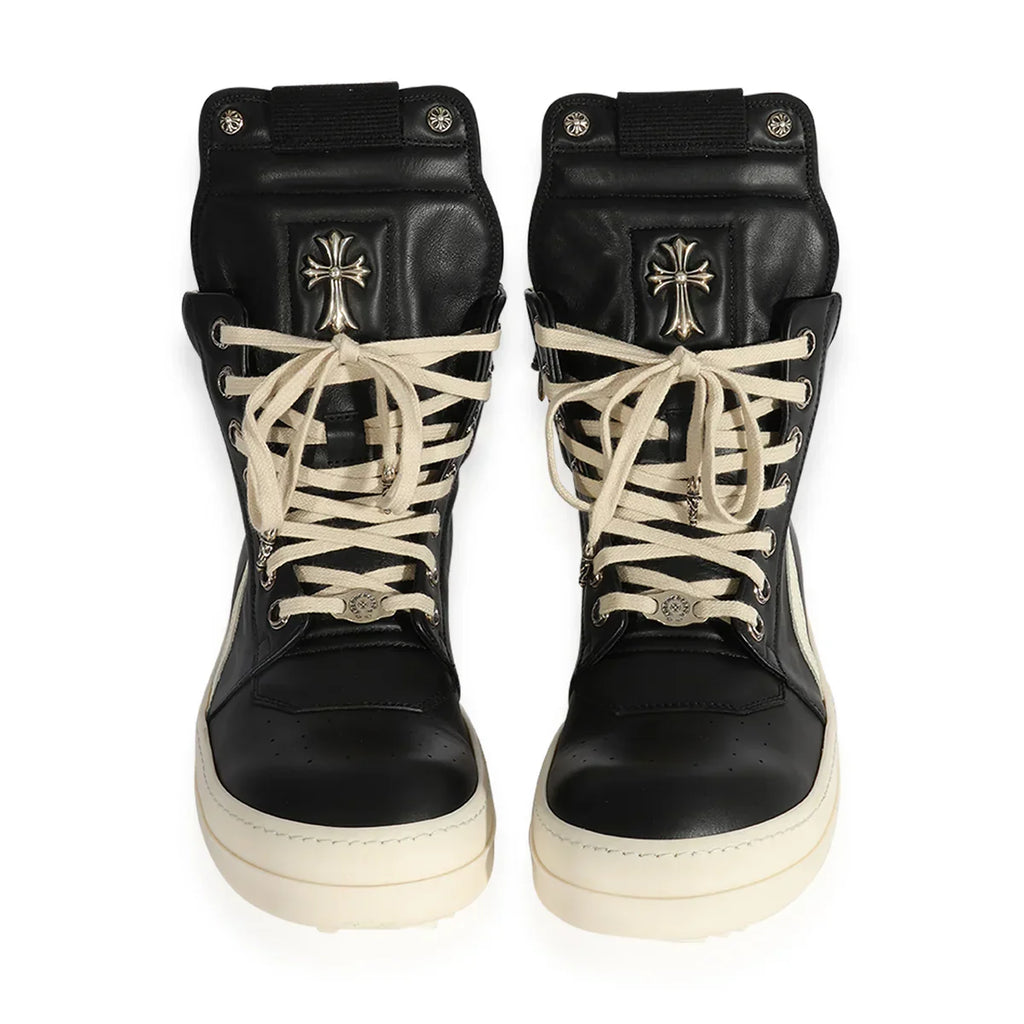 Chrome Hearts x Rick Owens Geobasket High Black